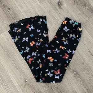 Butterfly bell bottom pants